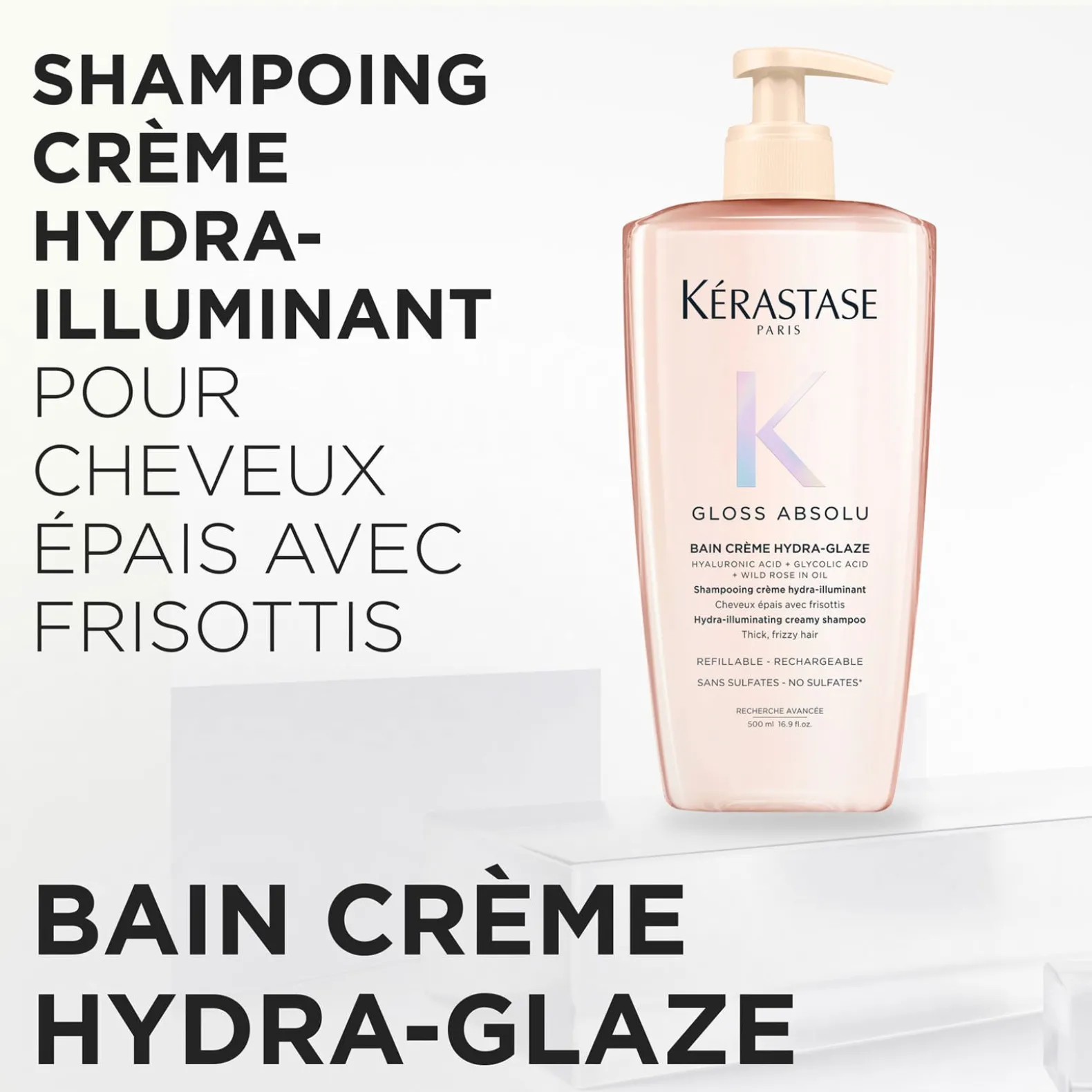 Bain crème Hydra-Glaze Gloss Absolu 500 ml rechargeable