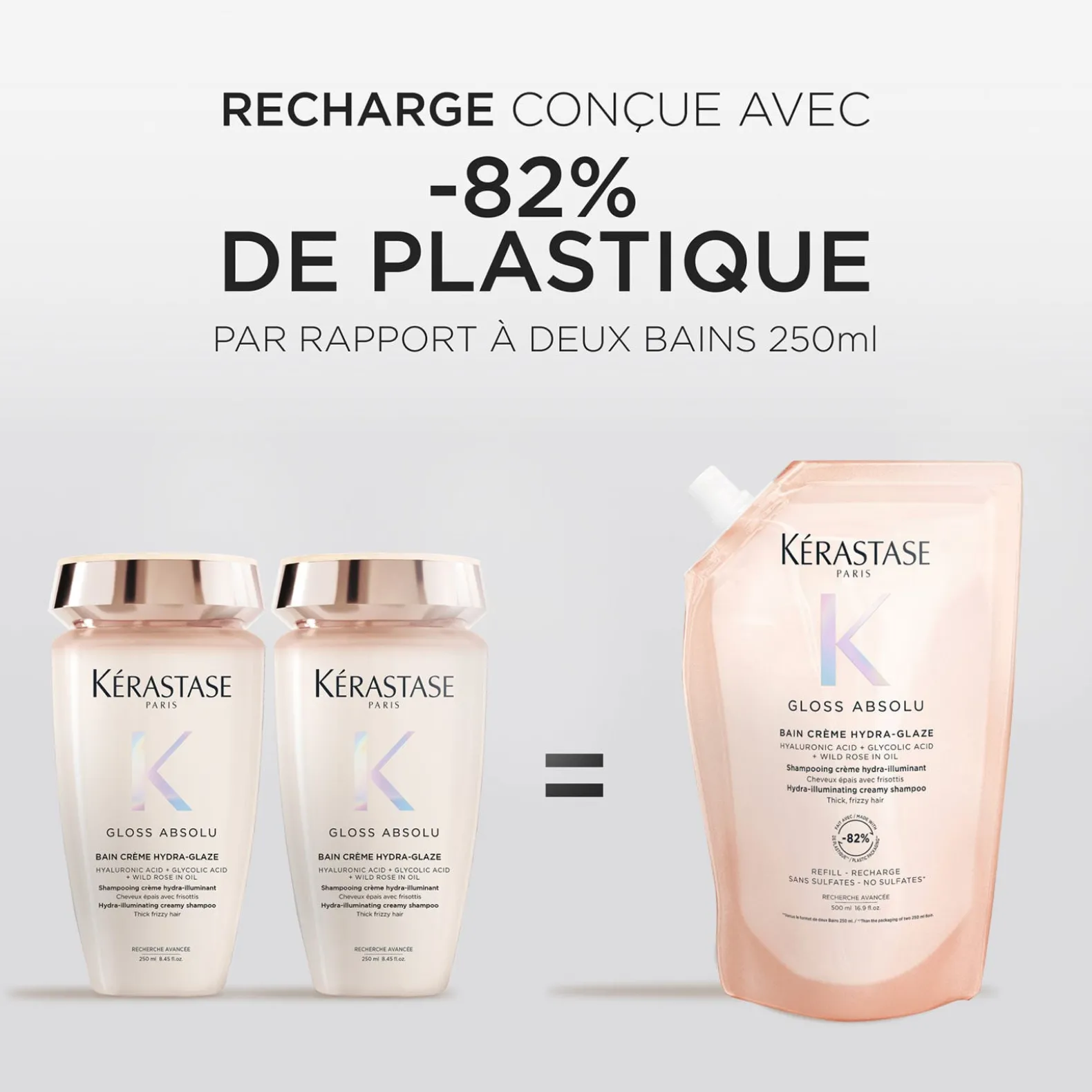 Bain crème Hydra-Glaze Gloss Absolu recharge 500 ml