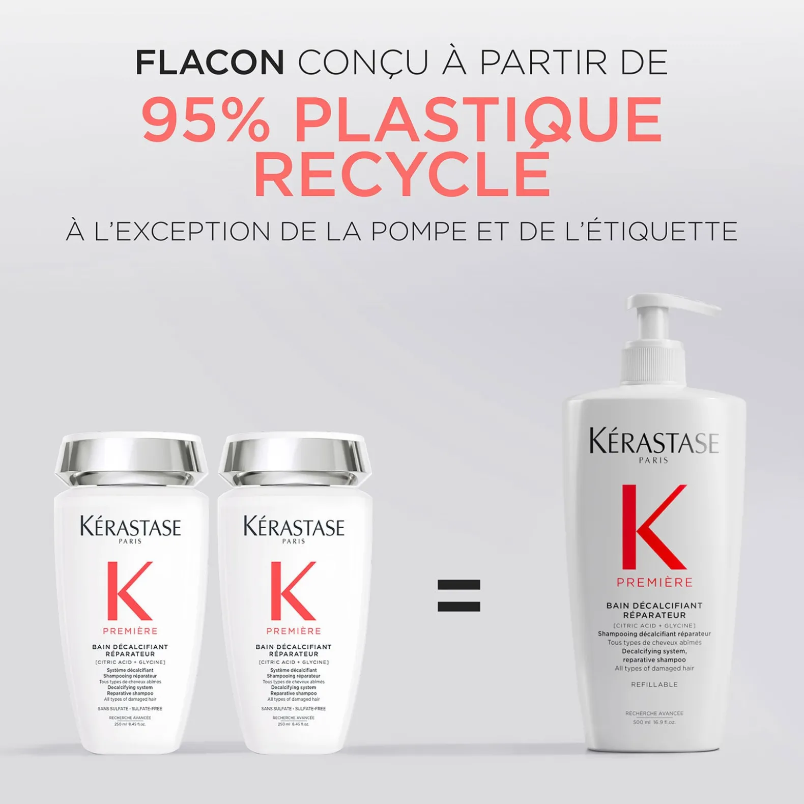 Bain décalcifiant réparateur Première 500 ml rechargeable