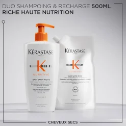 Bain satin riche Nutritive 500 ml rechargeable