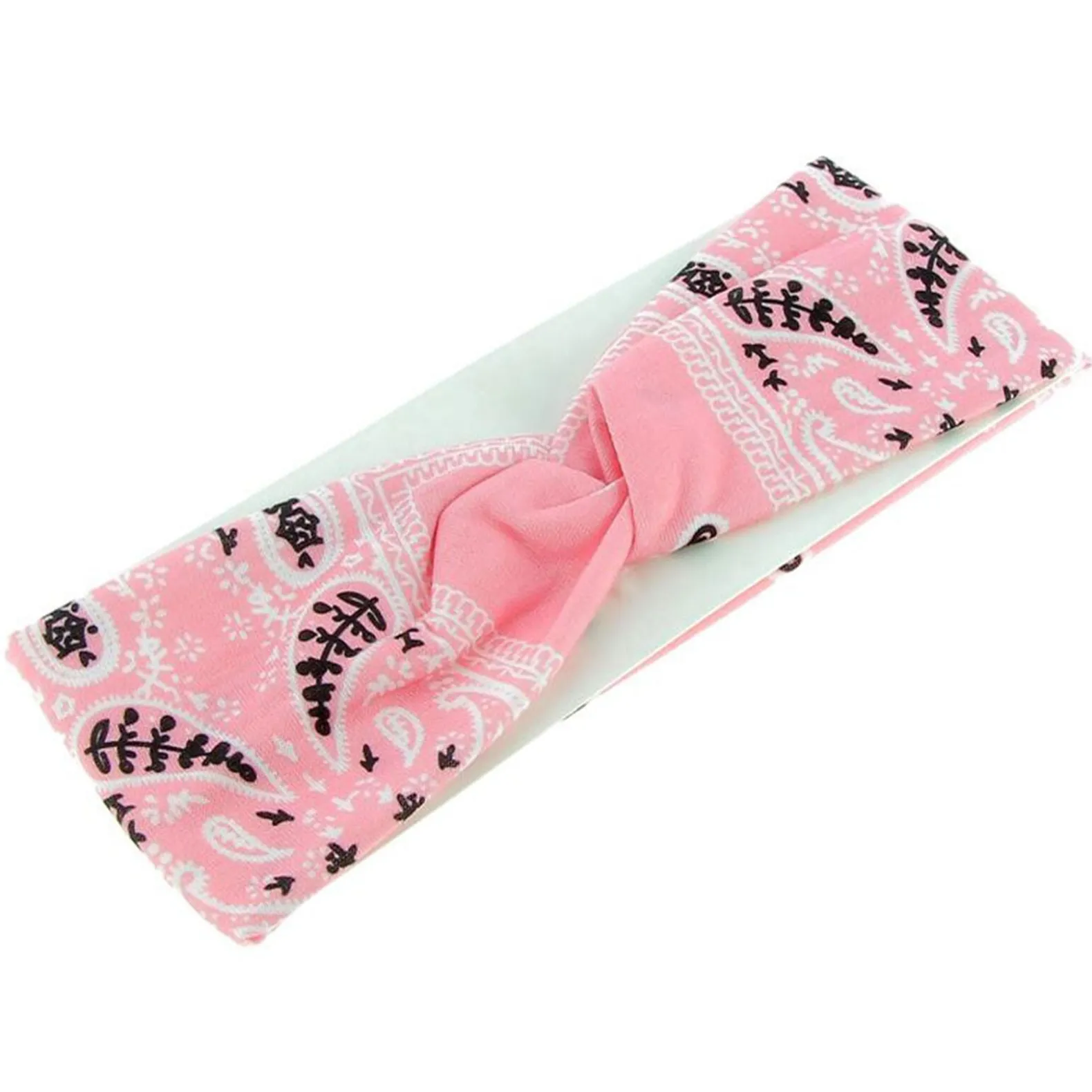 Bandeau bandana enfant rose clair
