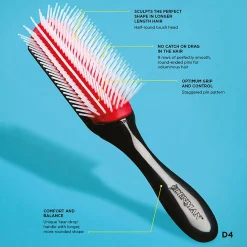 Brosse démêlante D4 rouge
