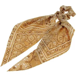 Chouchou foulard façon bandana beige
