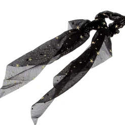 Chouchou foulard étoilé noir