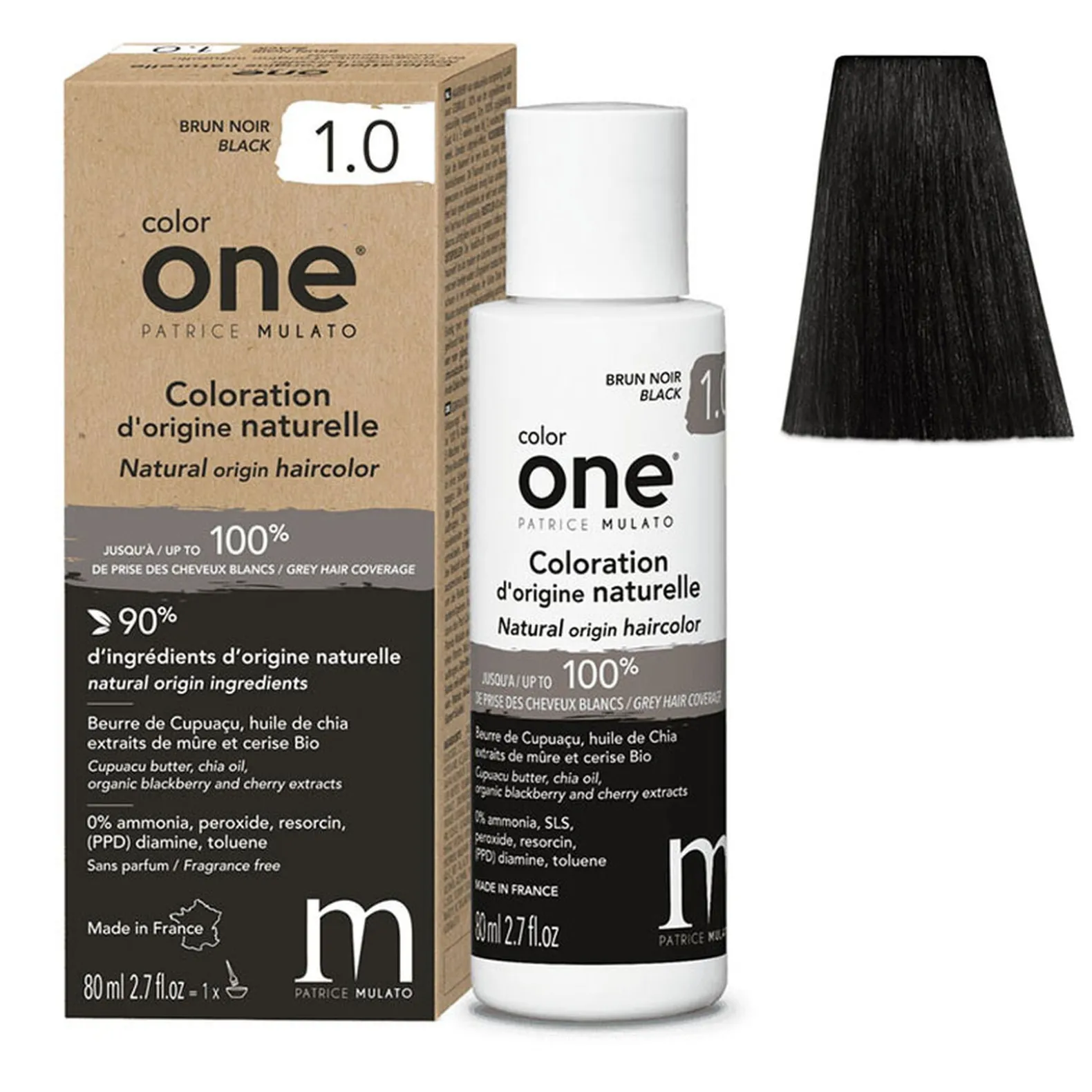 Coloration d'origine naturelle Color One 1.0 brun noir