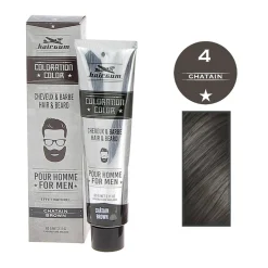 Coloration pour homme cheveux & barbe 4 châtain