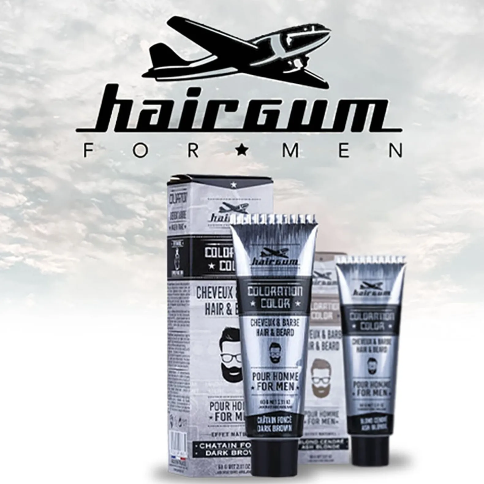 Coloration pour homme cheveux & barbe 3 châtain foncé