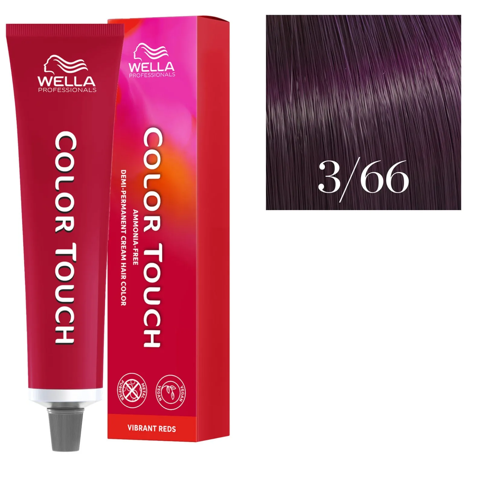 Coloration semi-permanente Color Touch 3/66 châtain foncé violine intense