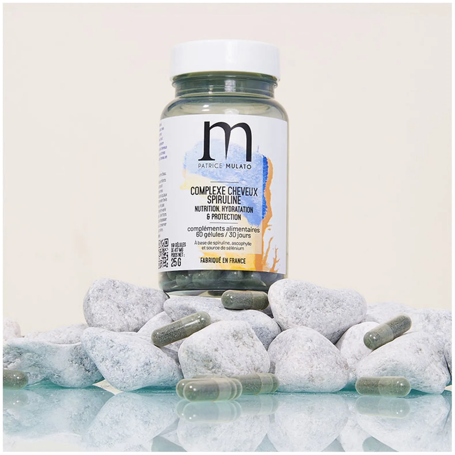 Complément alimentaire complexe spiruline cheveux secs cure 30 jours