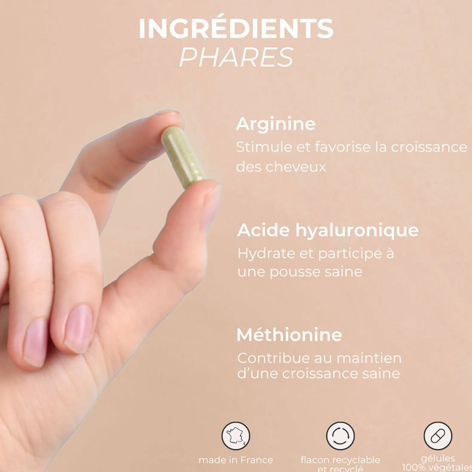 Complément alimentaire pousse des cheveux cure 3 mois