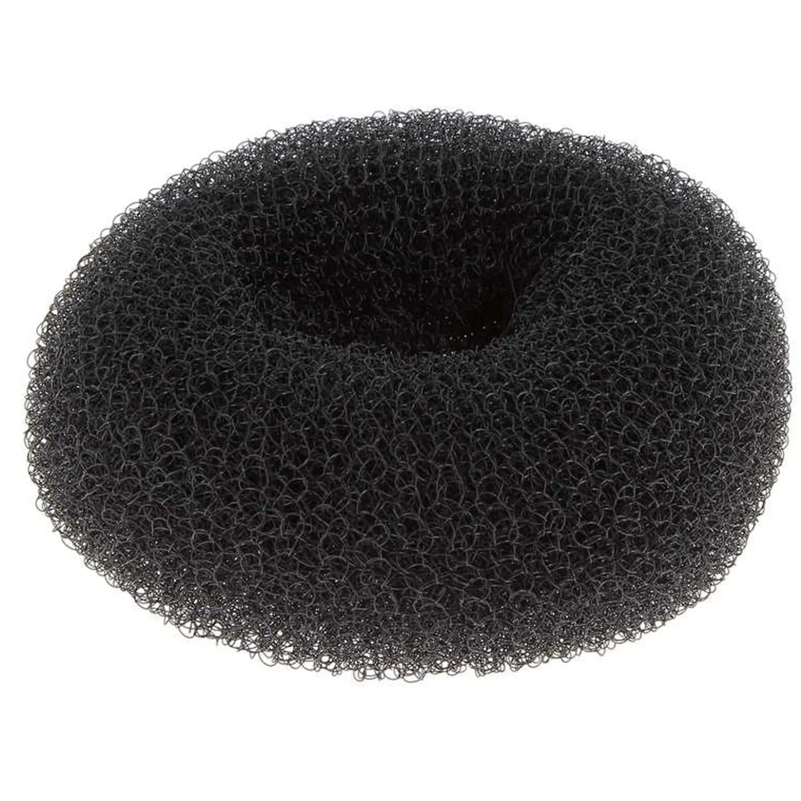 Couronne chignon donuts 6 cm noir