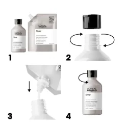 Duo recharge déjaunissant Silver + shampooing 500ml