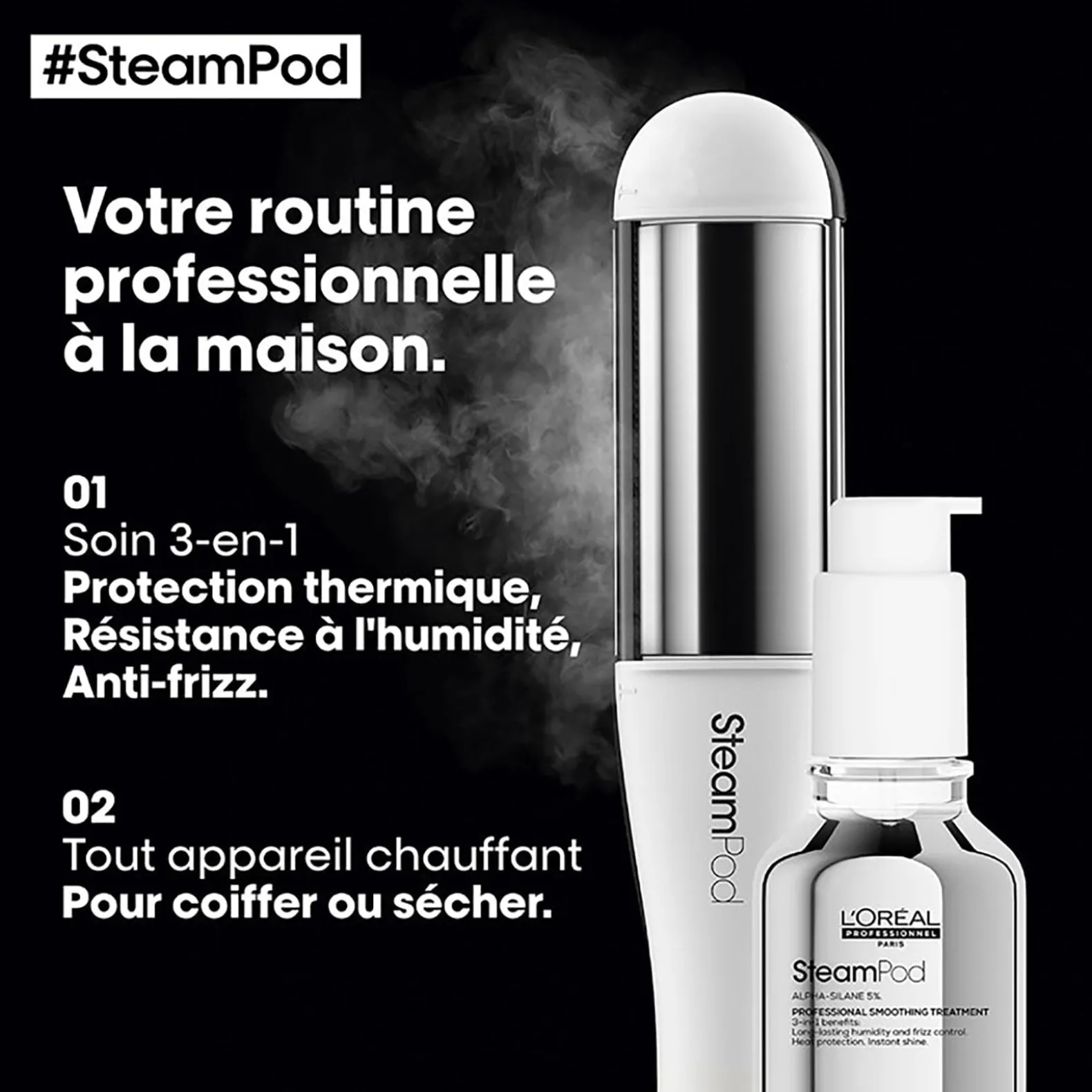 Duo SteamPod 4 édition limitée Meteora et soin lissant