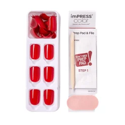 Faux ongles impress color reddy or not