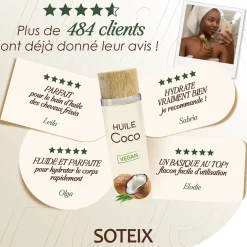 Huile de coco non parfumée