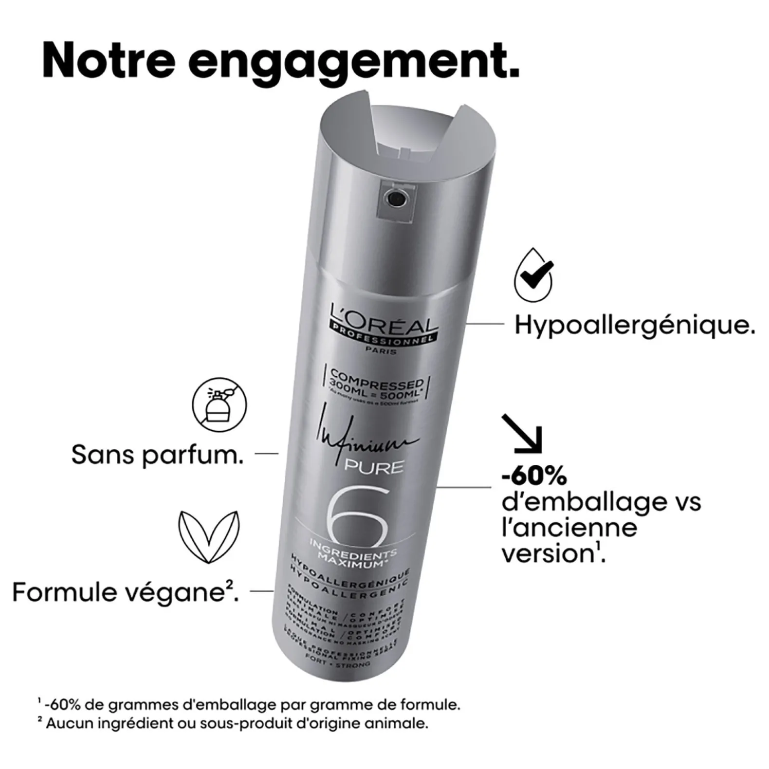Laque Infinium Pure fixation forte 300ml