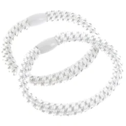 Élastiques tissés sans métal blanc