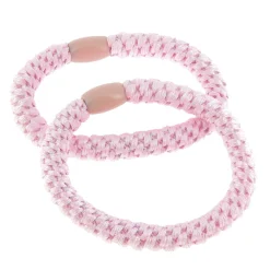 Élastiques tissés sans métal rose bonbon