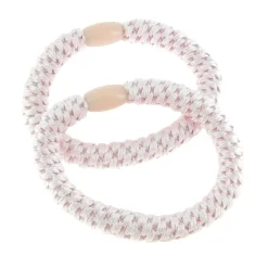 Élastiques tissés sans métal rose clair
