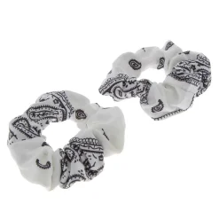 Lot de 2 chouchou bandana blanc