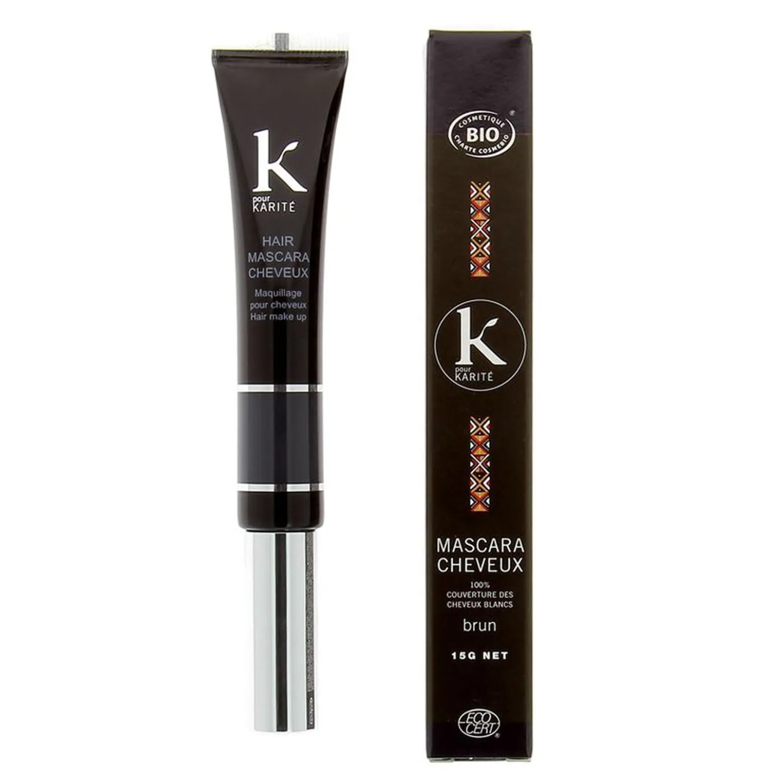 Mascaras cheveux Ton/Ton couverture cheveux blancs Brun / Noir
