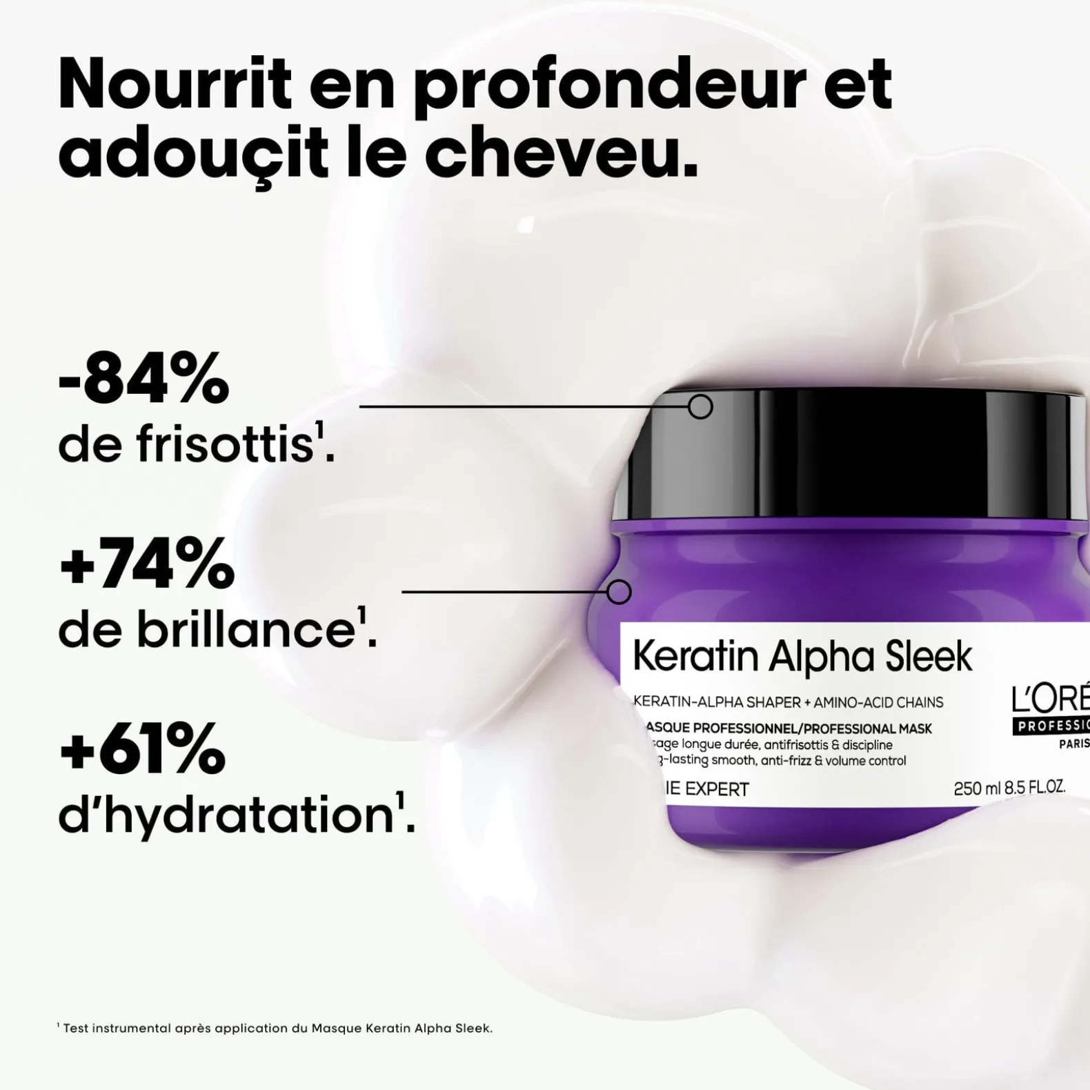 Masque disciplinant Keratin Alpha Sleek 250 ml