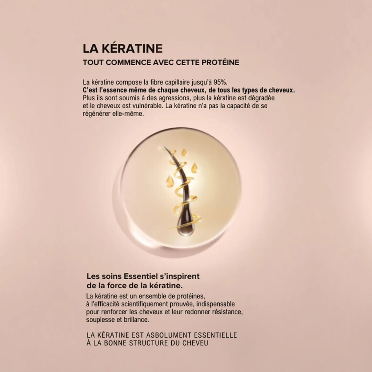 Masque pour cheveux colorés Essentiel Keratin Color