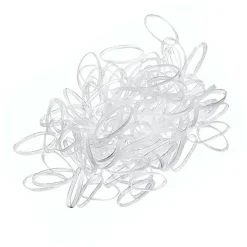 Mini élastiques silicone transparents
