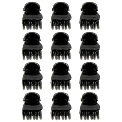 Mini pinces croco noires 1.5 cm