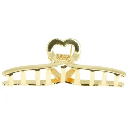 Pince croco coeur doré
