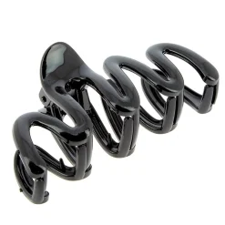 Pince croco plastique zigzag noire