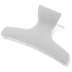 Pince croco simple blanche 9.5cm