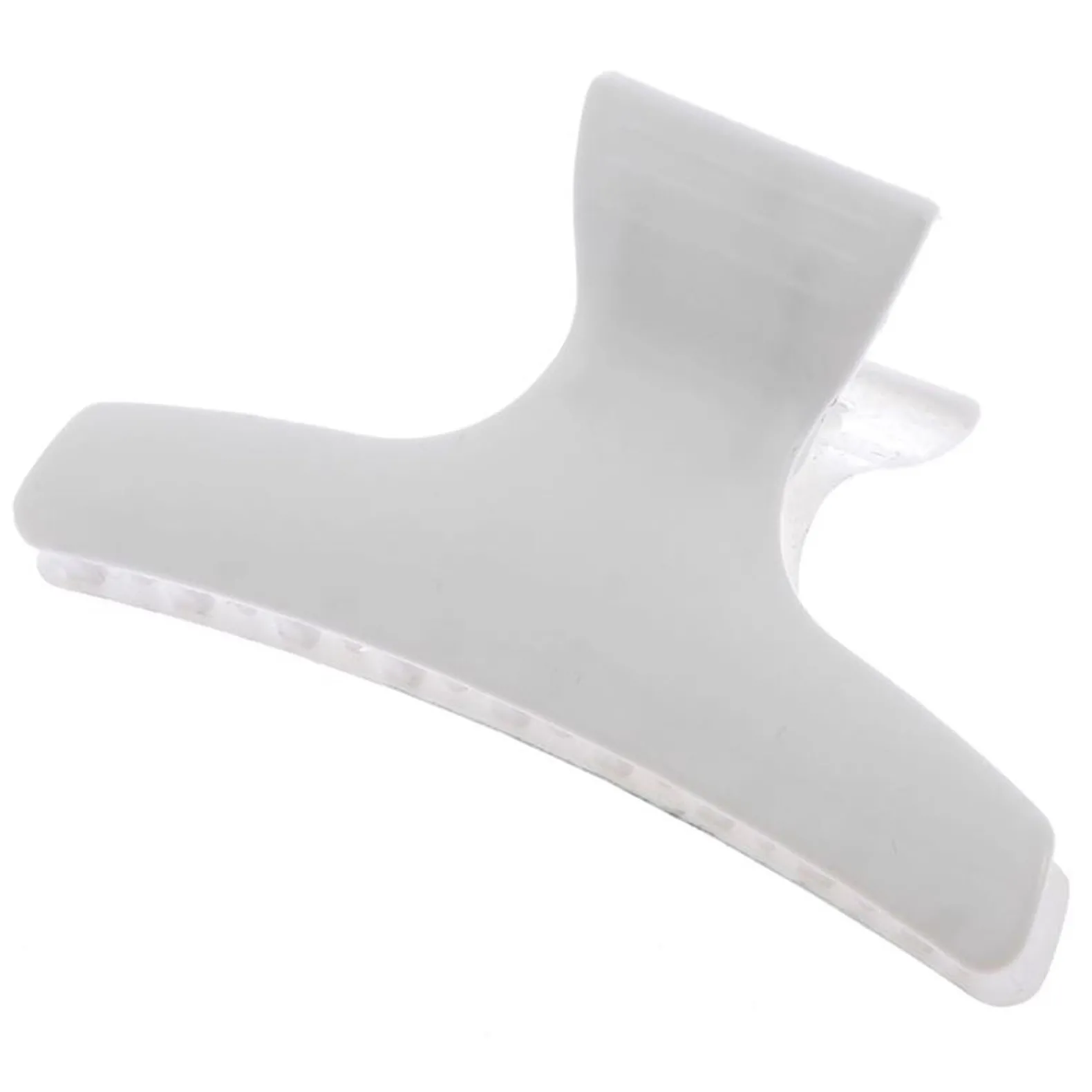 Pince croco simple blanche 9.5cm