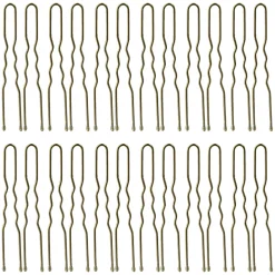 24 Épingles ondulées courtes bronze
