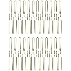 24 Épingles ondulées longues bronze