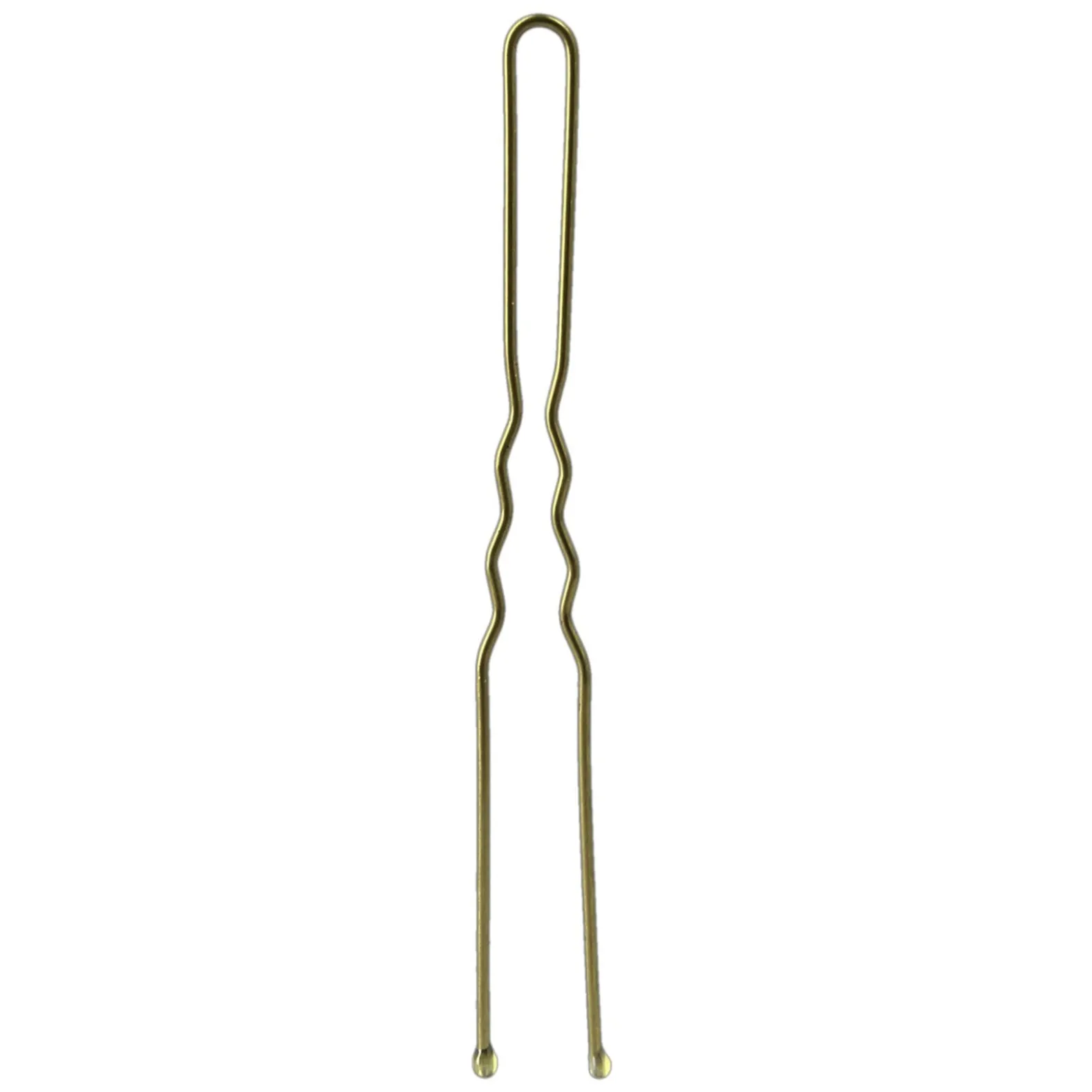 24 Épingles ondulées longues bronze