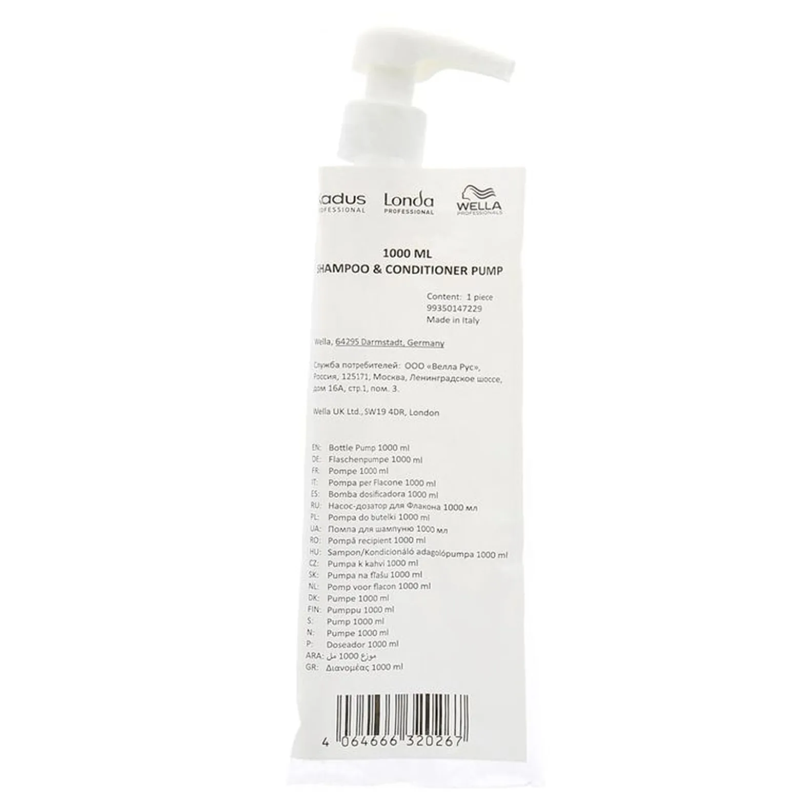 Pompe pour flacon shampooing 1000ml