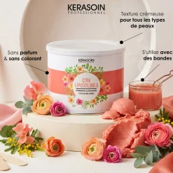 Pot de cire rose classique pour tous types de peaux 400ml