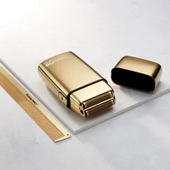 Rasoir professionnel rechargeable en métal FOILFX02 gold