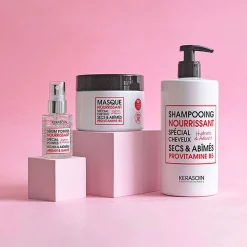 Rituel cheveux secs et abimés shampooing et masque