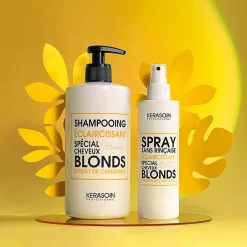 Rituel éclaircissant pour cheveux blonds naturels shampooing et spray