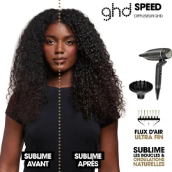 Sèche cheveux Speed avec diffuseur et spray protecteur
