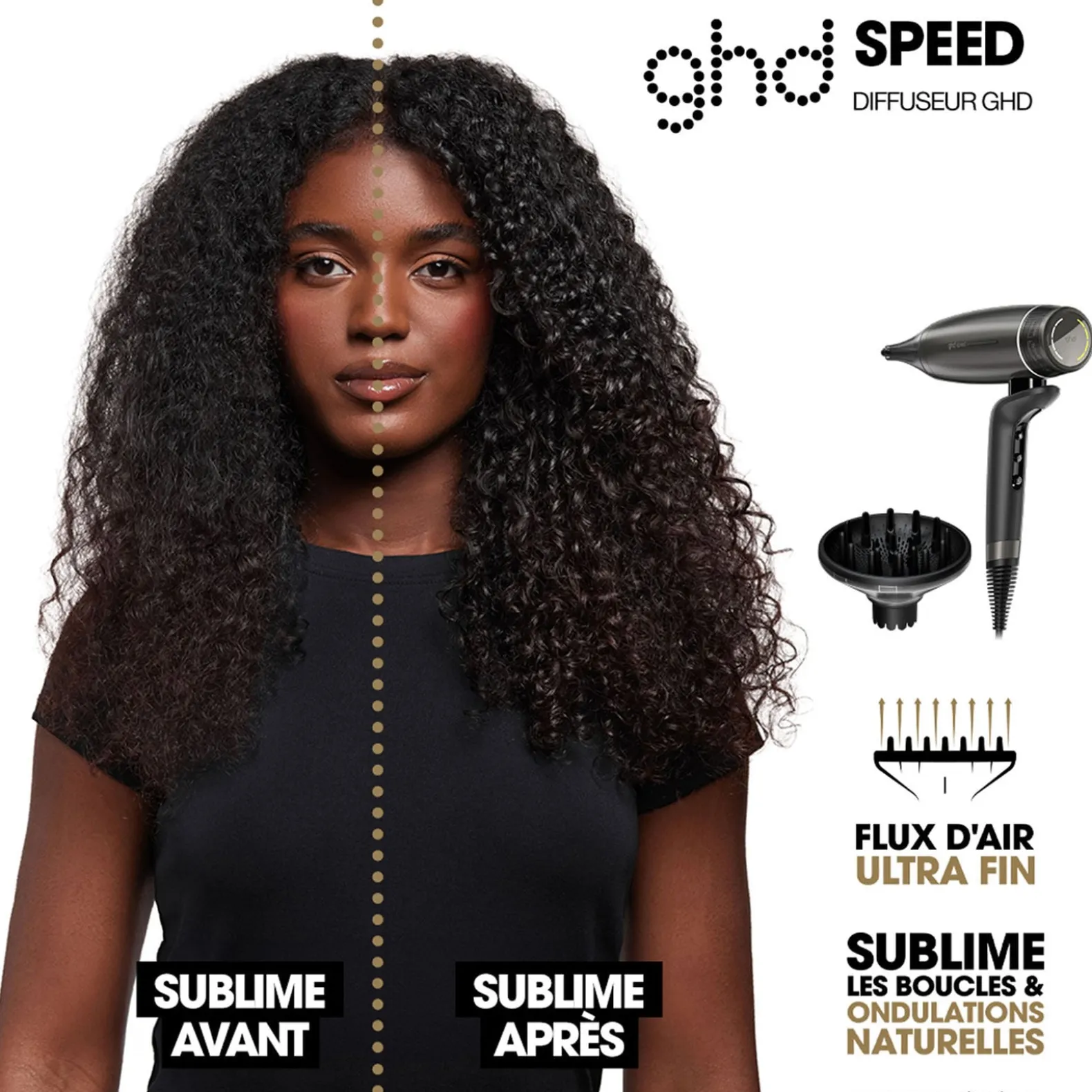 Sèche cheveux Speed avec diffuseur et spray protecteur