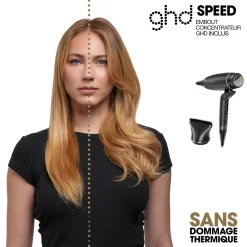 Sèche cheveux Speed avec diffuseur et spray protecteur