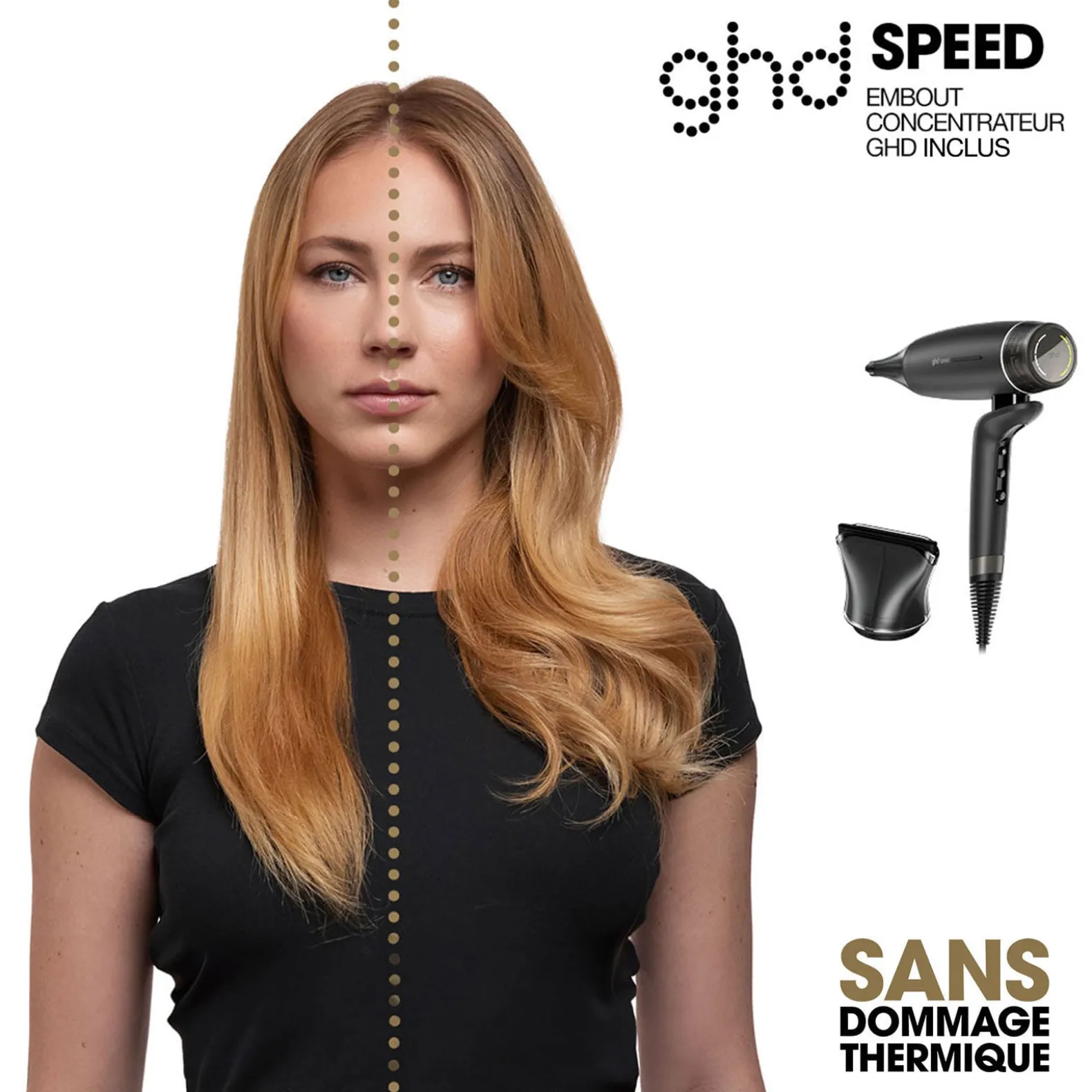 Sèche cheveux Speed avec diffuseur et spray protecteur
