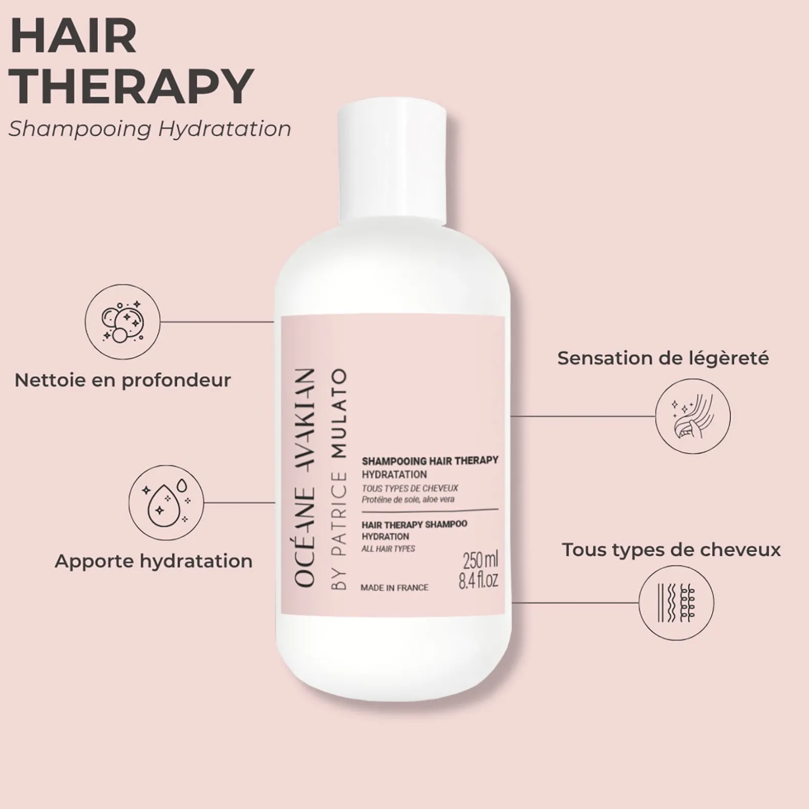 Shampooing hydratation Hair Therapy 50 ml