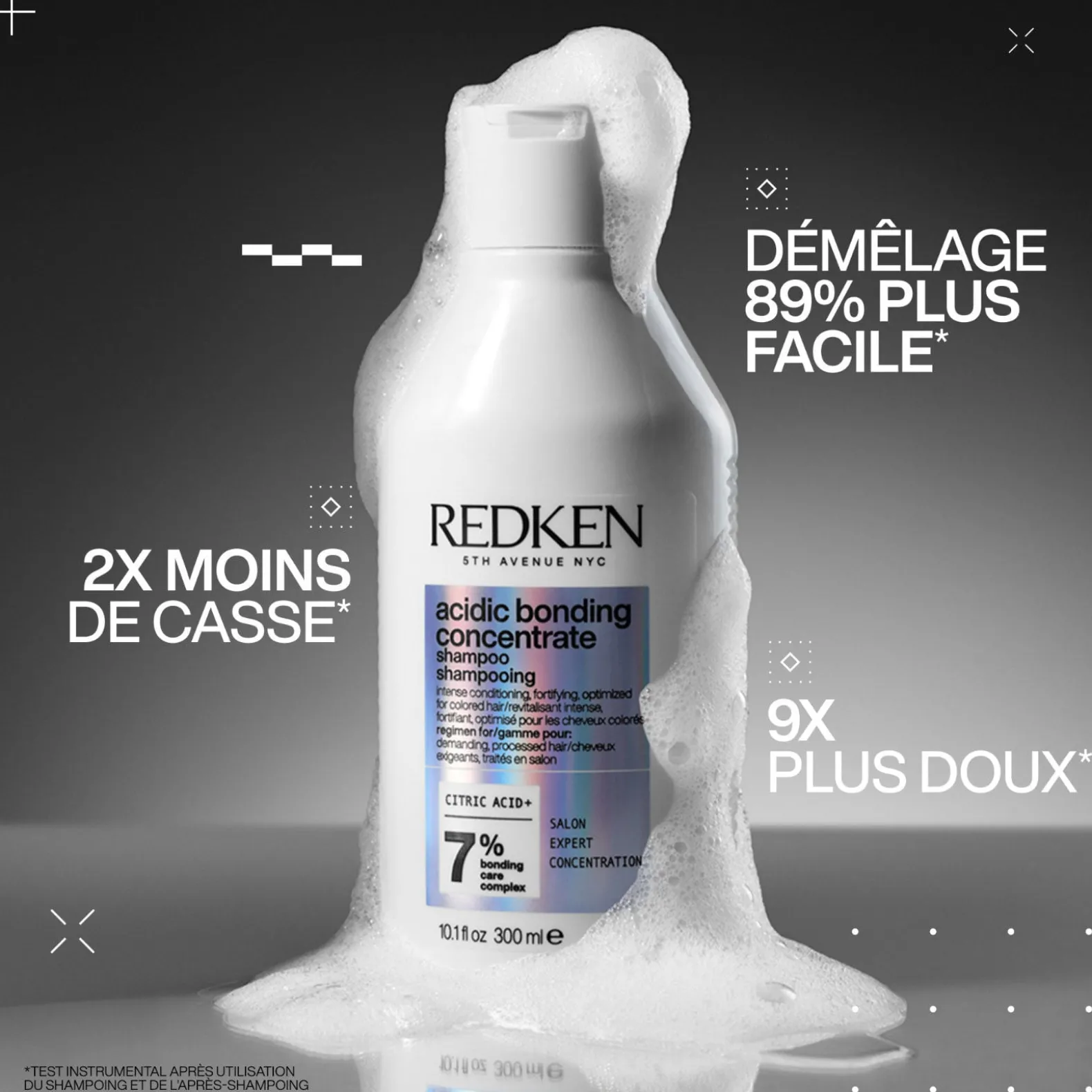 Shampooing réparateur pour cheveux abîmés Acidic Bonding Concentrate 300 ml