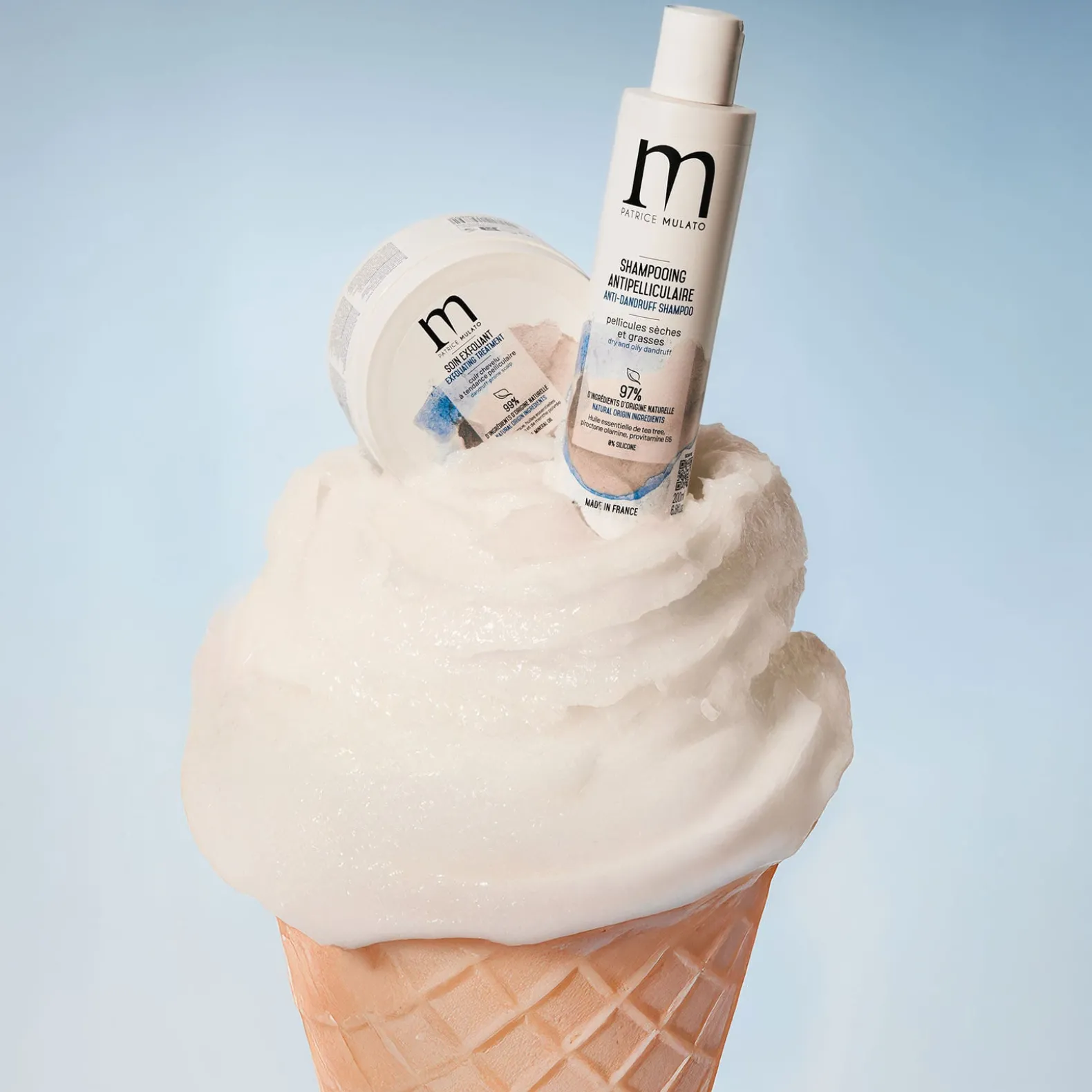 Soin exfoliant cuir chevelu à pellicules