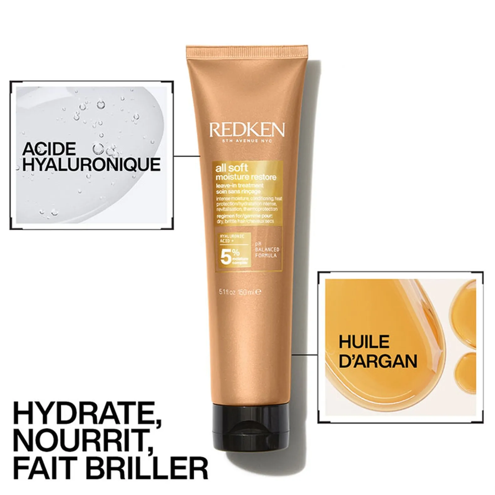 Soin sans rinçage hydratant cheveux secs All Soft Moisture Restore