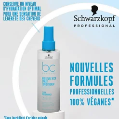 Spray-baume hydratant cheveux normaux à secs ou bouclés BC Moisture Kick 50ml